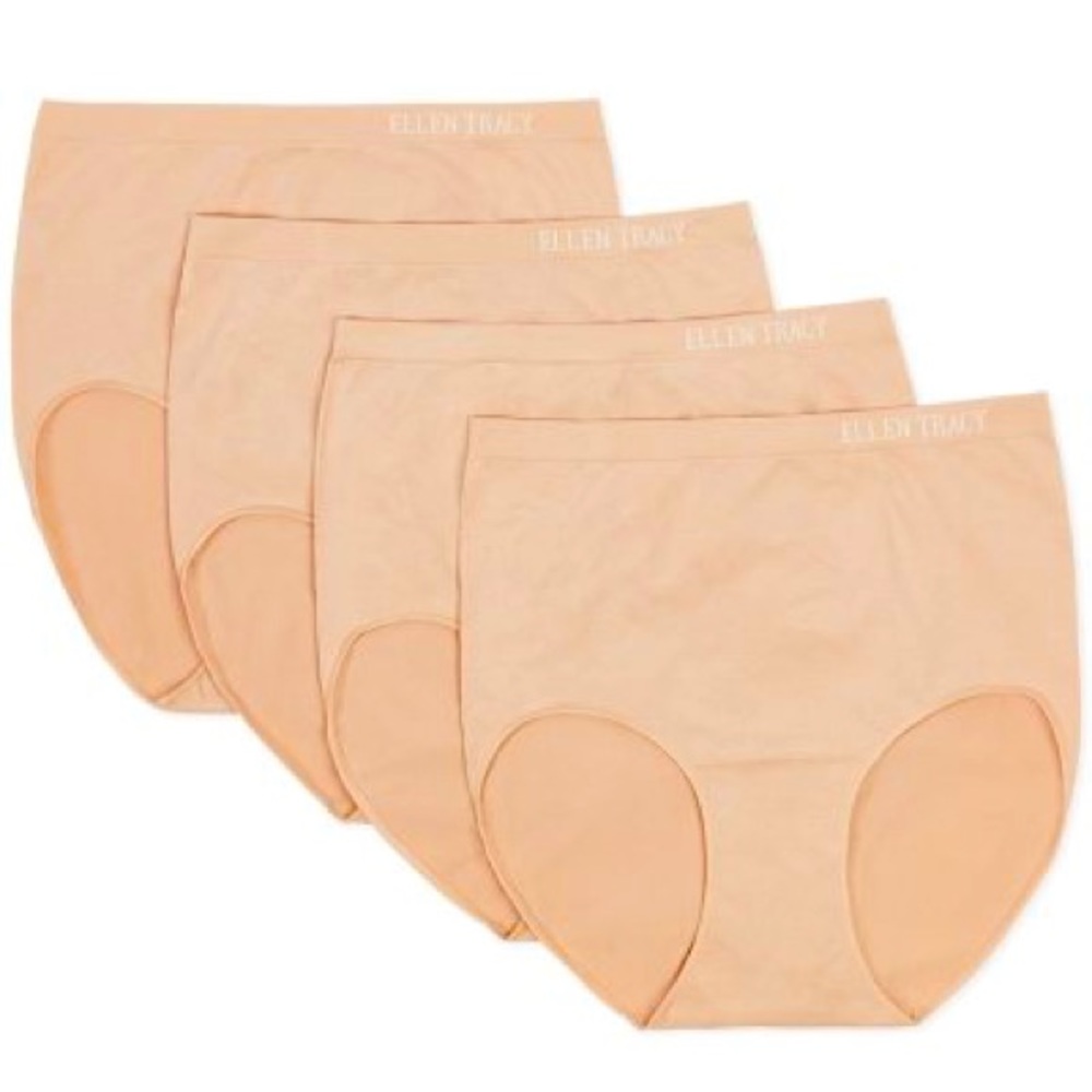 Ellen Tracy 3 Seamless Women’s Briefs, Neutral Colored Pack, SZ Medium, NWT
